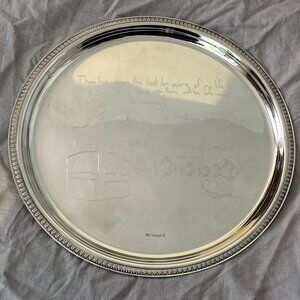 Cristofle promotional silver plate tray, 12 1.4",Signed